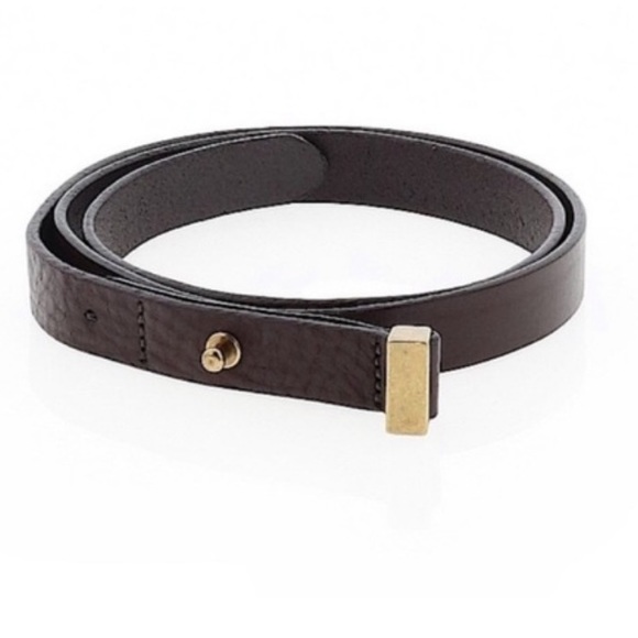 Everlane Accessories - Everlane High Low Leather Belt Black Medium